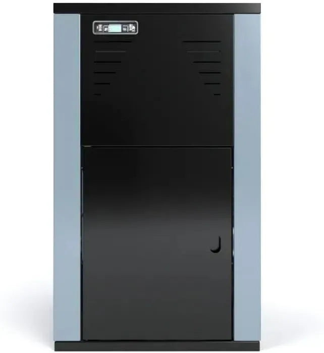 25H A PELLET ITALIA Vulkano 30 KW, Caldaia a Pellet Idro in Classe 5 per Impianto di Riscaldamento Efficienza 93% Scalda 300-500m² Autonomia