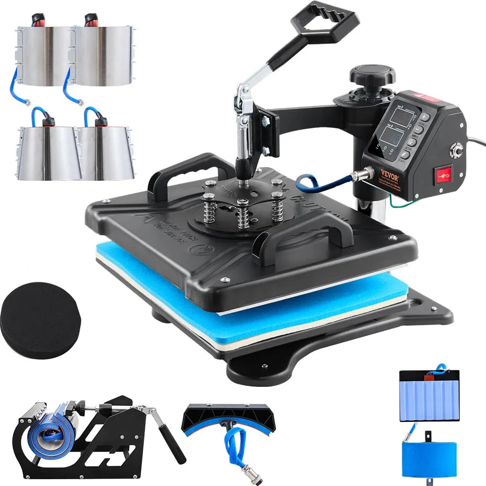 VEVOR Pressa, 30 x 38 cm, funzione riscaldante, nero, per T-shirt, VEVOR 10