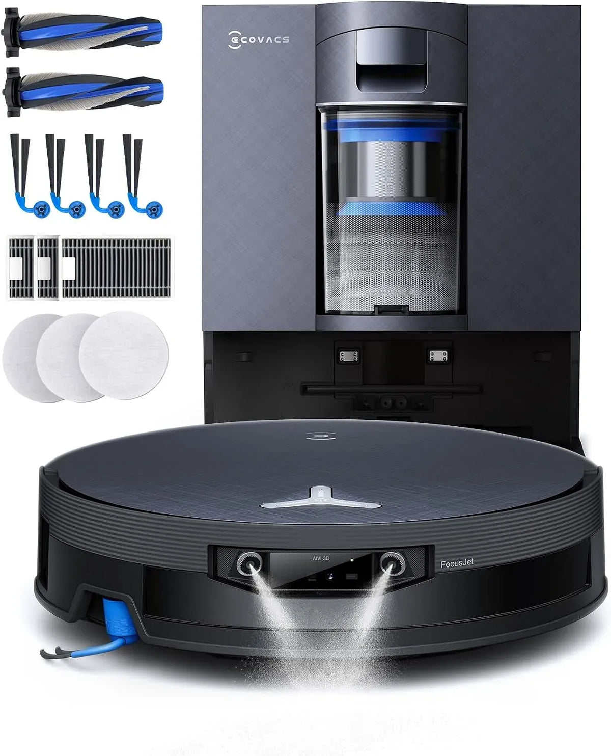 Robot aspirapolvere, ECOVACS X12, aspirapolvere robot, OMNICYCLONE Care Complete Robot Aspirapolvere Lavapavimenti