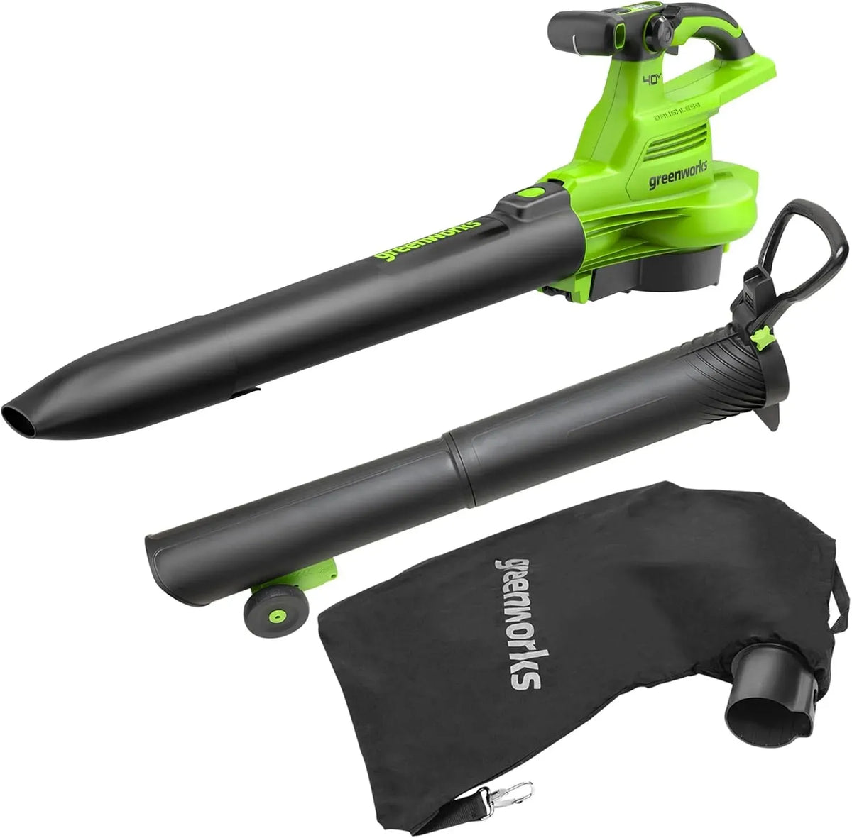 GD40BVII Caricabatterie, Batteria, Motore, 45 L, 40 V, 14.17 m, per Foglie