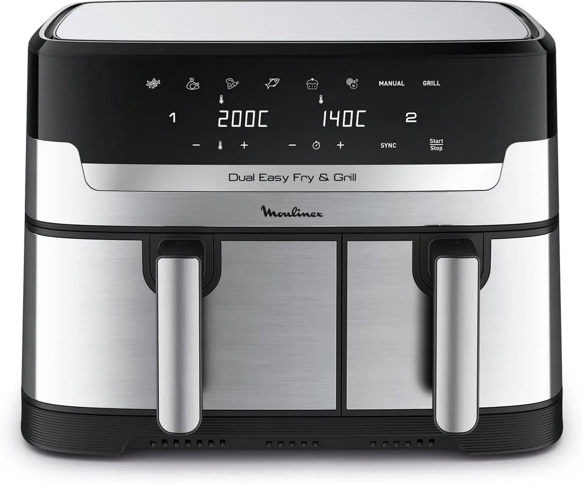 Moulinex Friggitrice ad aria, 8,3 L, grill, Dual Easy Fry & Grill, Capacità 8,3 L