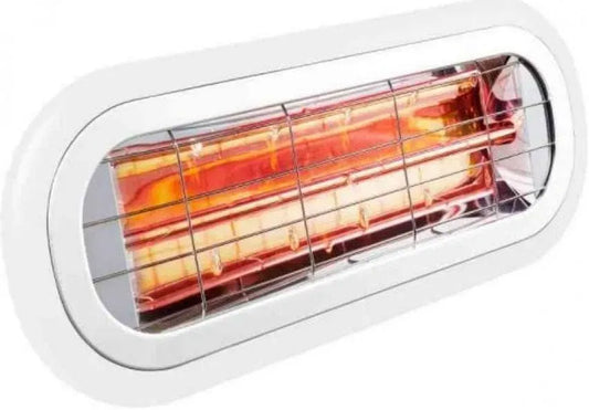 Stufa infrarossi 1500W bianca, IP65, 1500 W, bianco