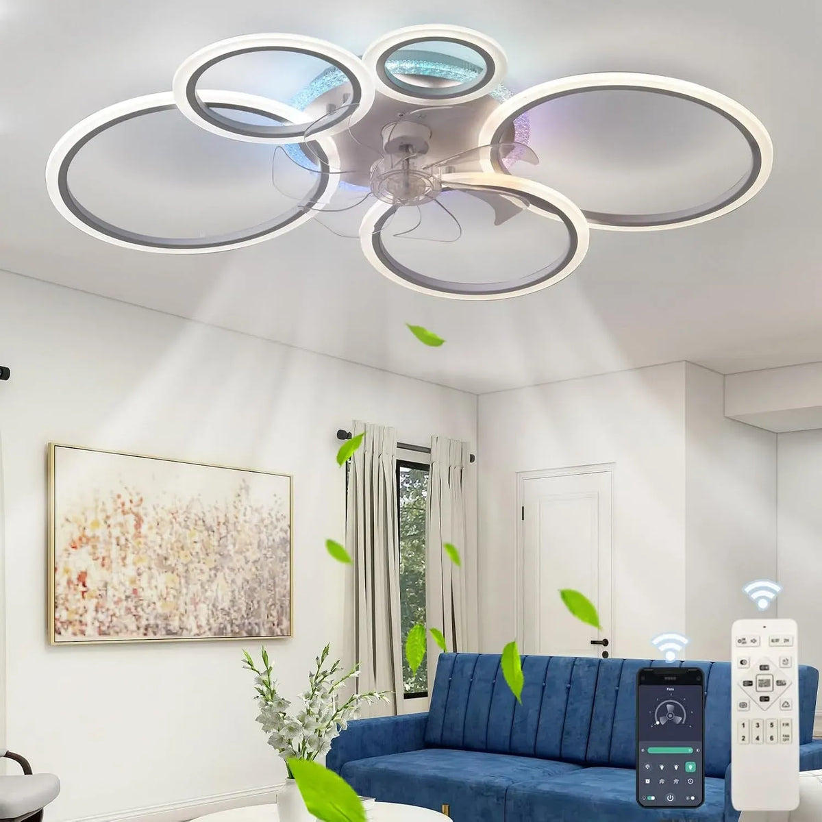 Ventilatore, 95CM, decorazione del soggiorno, ventola per circolazione dell'aria