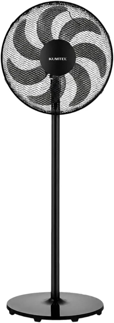 Ventilatore, 130cm, 50 W, 3 velocità, nero, ventola per circolazione dell'aria