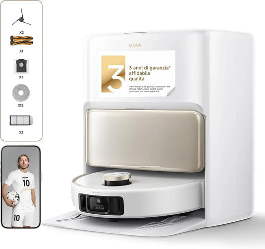 Robot aspirapolvere, MOVA V50, bianco, aspirapolvere robot