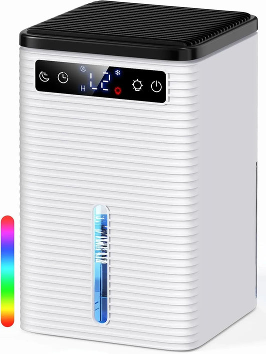 Deumidificatore, 30 dB, Deumidificatore 650ml/24H, portatile, timer, Timer 2-12 Ore, Dehumidifier con Luce LED, 30dB Ultra Silenzioso, 2500ML