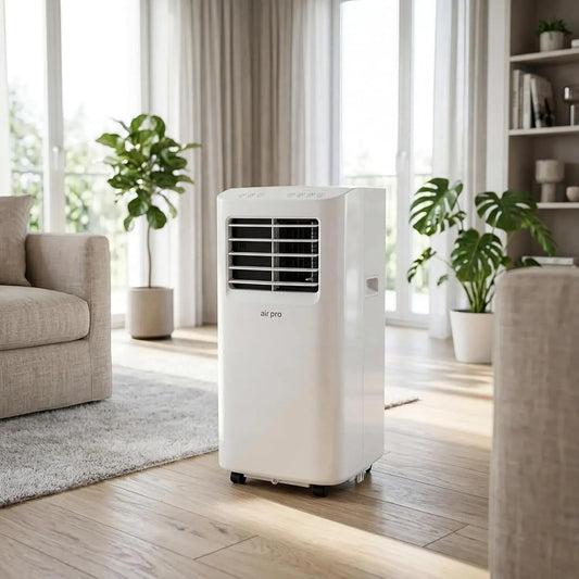 4-in-1 30m2 5000 BTU, White, Portatile 4-in-1 12000 BTU Smart WiFi Telecomando, Timer 24 Ore e Kit Scarico Finestra, Potente unità condizionata Mobile