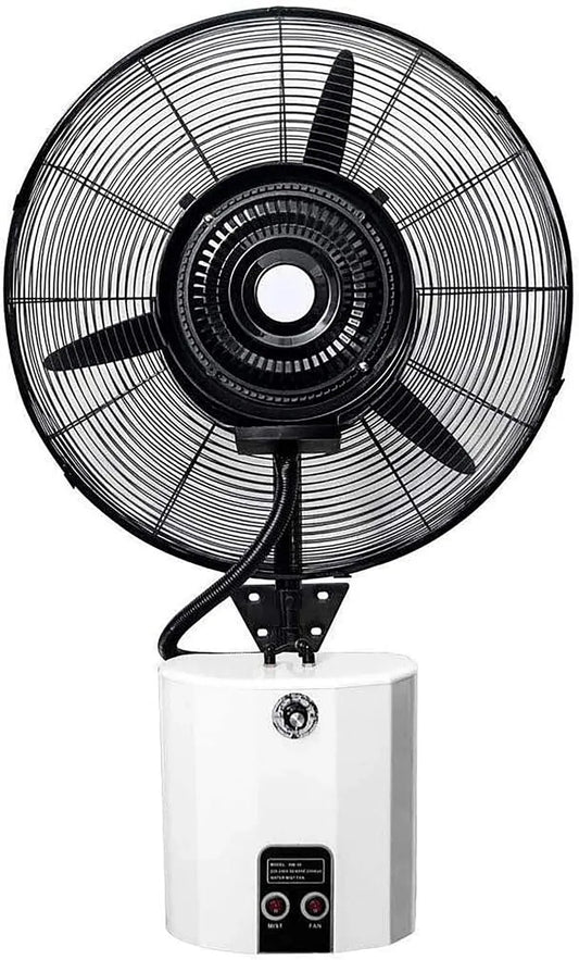 Ventilatore, 12 L, industriale, 3 velocità, ventola per circolazione dell'aria, ventilatore oscillante a nebulizzazione