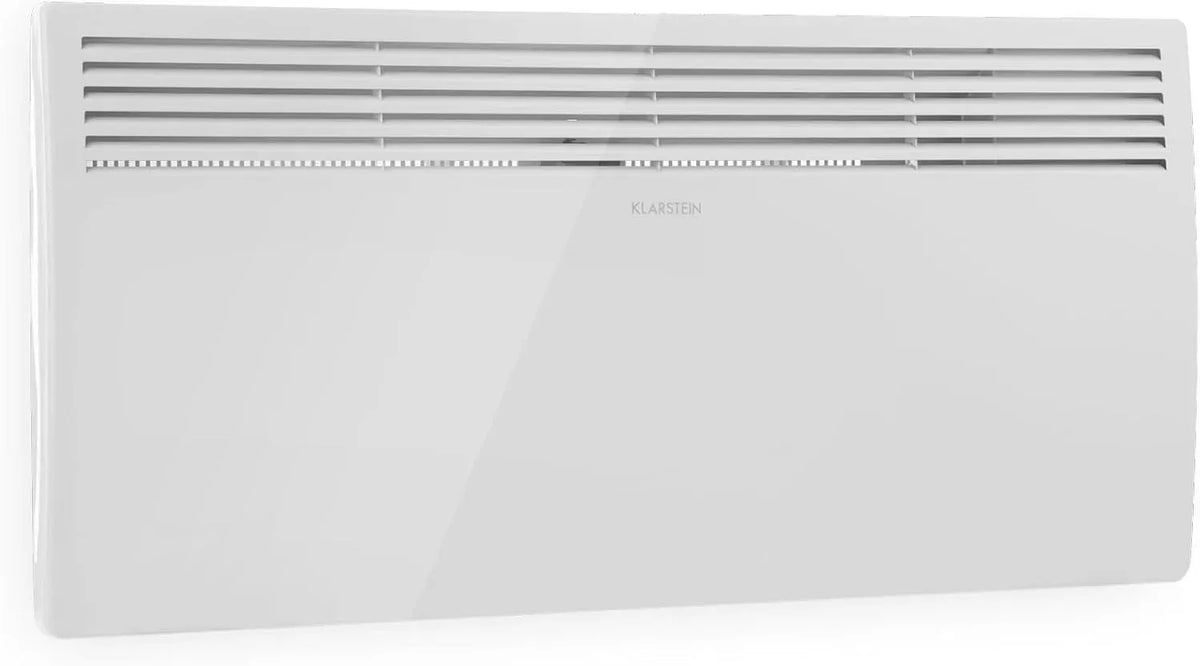 Klarstein Riscaldatore, 80 x 40 cm, 2000 W, 5 a 40 °C, 40 m, 2 zone di temperatura, funzione riscaldante, bianco
