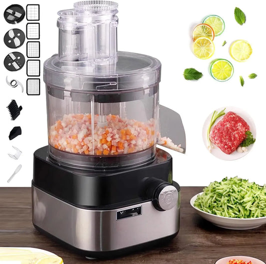 Robot da cucina, professionale, macchina da cucina, affettatrice per alimenti, Robot Da Cucina Professionale 5 In 1: Tritatutto Elettrico