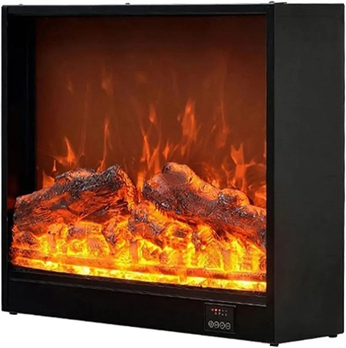 funzionamento a pulsante, caminetto elettrico decorativo Camino elettrico da incasso e da parete, con fiamma dinamica 3D realistica, 750/1500 W