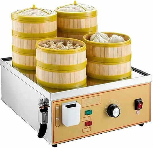 A 4 Tavolo, piastra per panini e sandwich, vapore, professionale, acciaio inox, per Panini al Vapore