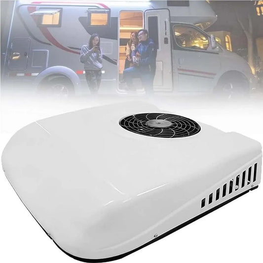 Condizionatore, 12 V, Condizionatore 12v/24v, Raffreddamento Silenzioso per Barche E Caravan 12V, da Tetto DC per Camper con Telecomando