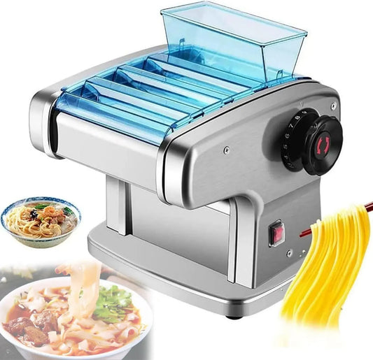 Macchina per pasta, 135 W, macchina per tagliatelle, JOSBY, professionale, acciaio inox, 9 Gradi di Spessore Regolabili