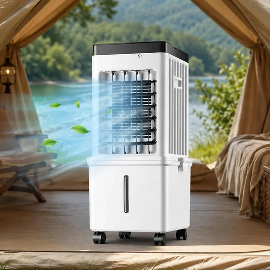 Telecomando, Climatizzatore Senza Tubo, per Ampia Oscillazione per Casa E Camera, Raffrescatore Evaporativo Portatile con Serbatoio 15L, 4 Panetti
