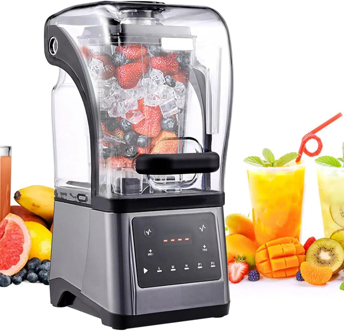 Frullatore, 2200 W, 2200 W con 9 velocità e sei lame in lega