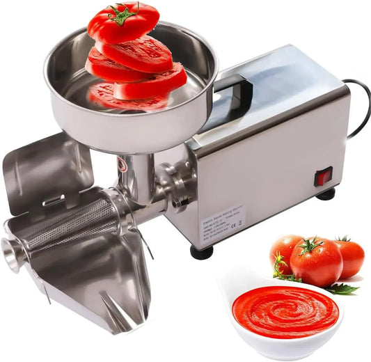 Passapomodoro elettrico, 450 W, pressa per pomodori, acciaio inox, 450W Macchina per Marmellate e Purea, Acciaio Inossidabile