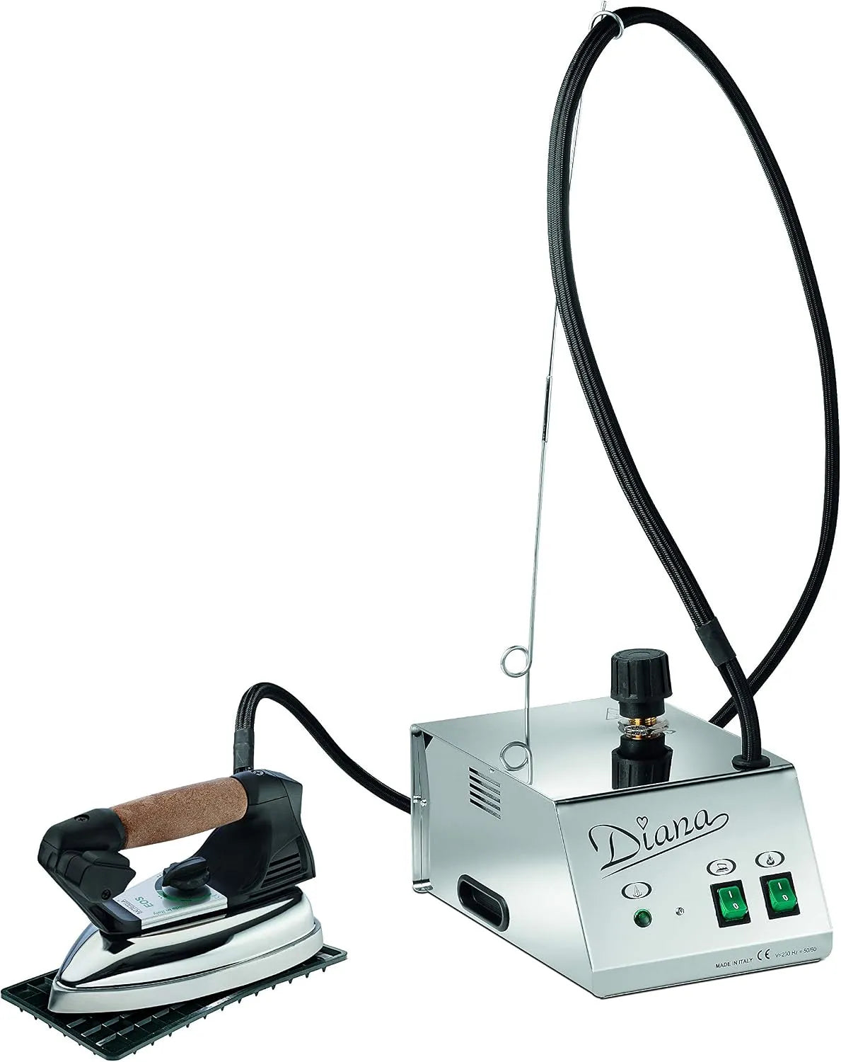 DIANA 0 generatore, ferro da stiro elettrico, 0,8 L, vapore, rivestimento antiaderente, acciaio inox, BATTISTELLA DIANA