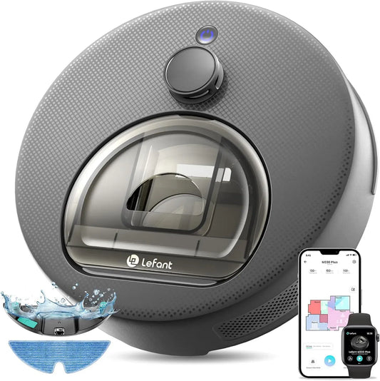 Lefant M330 160min Robot aspirapolvere, Wi-Fi, Evita Tappeti, WiFi/App/Alexa, 5000Pa, PSD