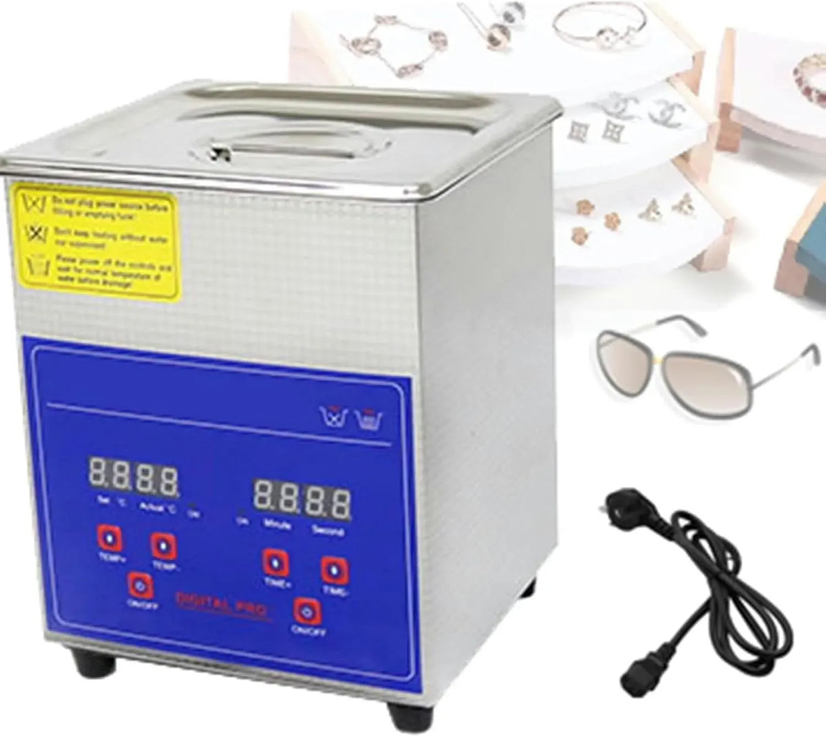 Macchina per la, riscaldatore, pulitore, timer, acciaio inox, funzione riscaldante, per la Pulizia a ultrasuoni con riscaldatore e Timer