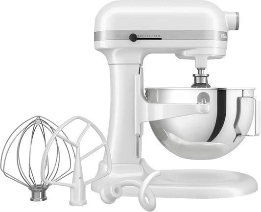 KitchenAid DE 5 5KSM55SXXEWH HEAVY DUTY, BLANC 5KSM55SXXEWH, PLANÉTAIRE AVEC BOL LEVABLE DE 5,2 L