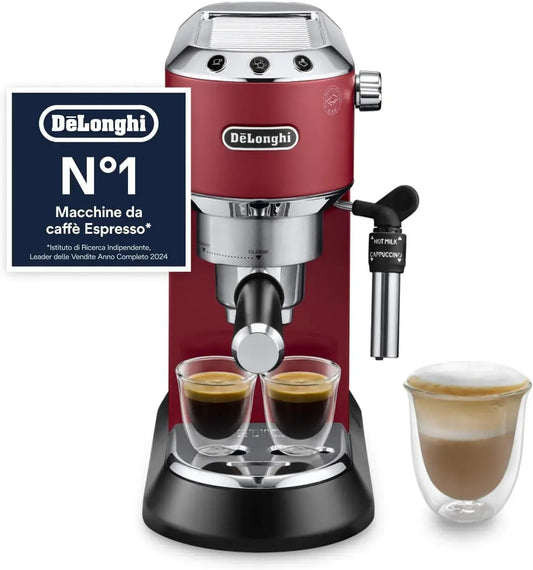De'Longhi EC685.R Montalatte, 1 L, cappuccinatore, ampio serbatoio, rosso