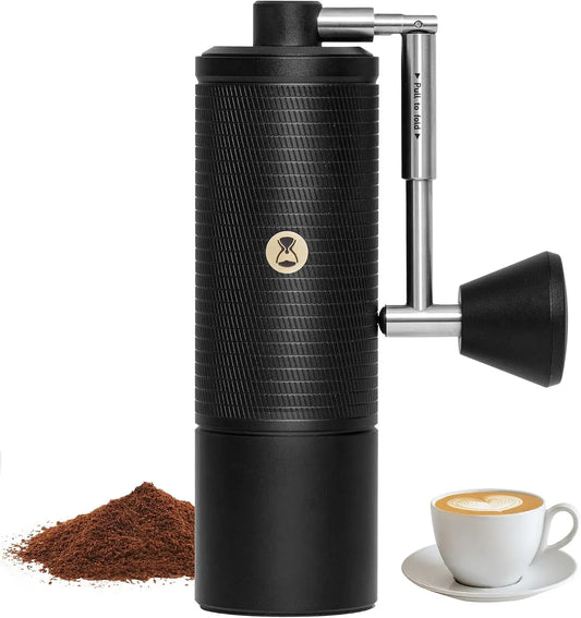 per Espresso, macinacaffè manuale con maniglia pieghevole, C5 ESP PRO Macinacaffè manuale, 50 livelli regolabili, meccanismo in acciaio inox da 42mm