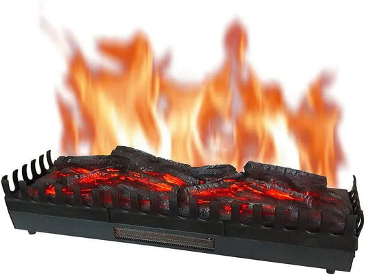 3XL Fuoco Elettrico, Camino elettrico con Effetto Fiamma, 110 x 23 x 24 cm, Riscalmento 2000W, Legno Sintetico