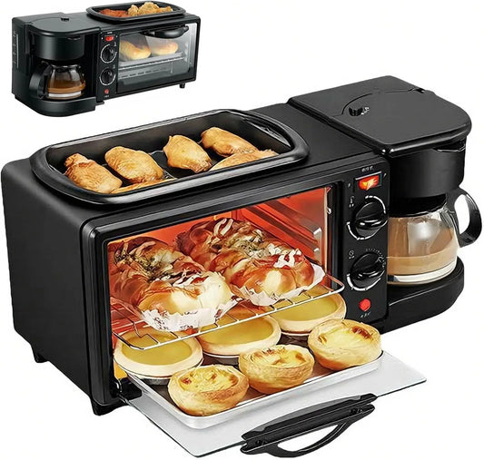 Pentola e padella, rivestimento antiaderente, Macchina per la Colazione 3 in 1 con tostapane