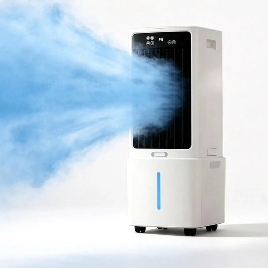 Ventilatore 12H, 12 L, portatile, timer, 3 velocità, oscillazione, ampio serbatoio, oscillazione 120°, 3 modalità