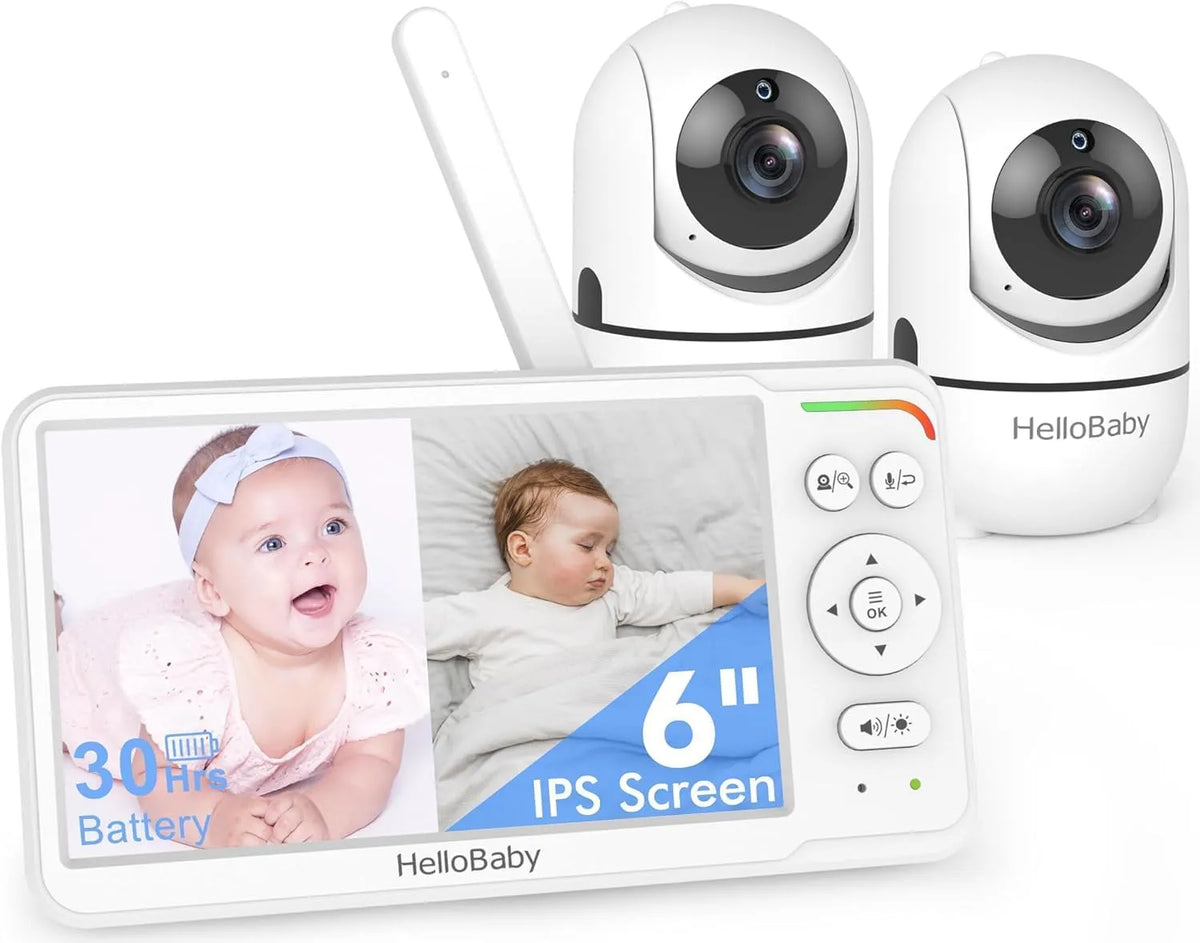 Monitor, HelloBaby, pannello IPS, schermo per PC, Il Primo Monitor per Bambini al Mondo con Display IPS da 6' e 2 Telecamere