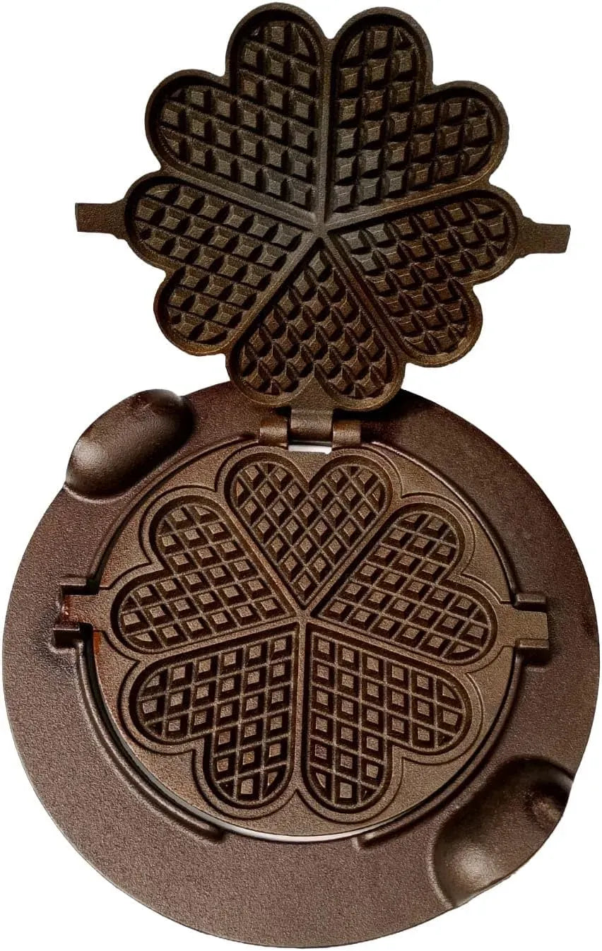 barbecue, Piastra, 33 cm, ghisa, per waffle in ghisa a forma di cuore