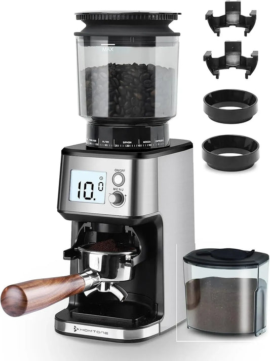 Portafiltro, macinino per chicchi di caffè, 51 Livelli, argento, per Espresso