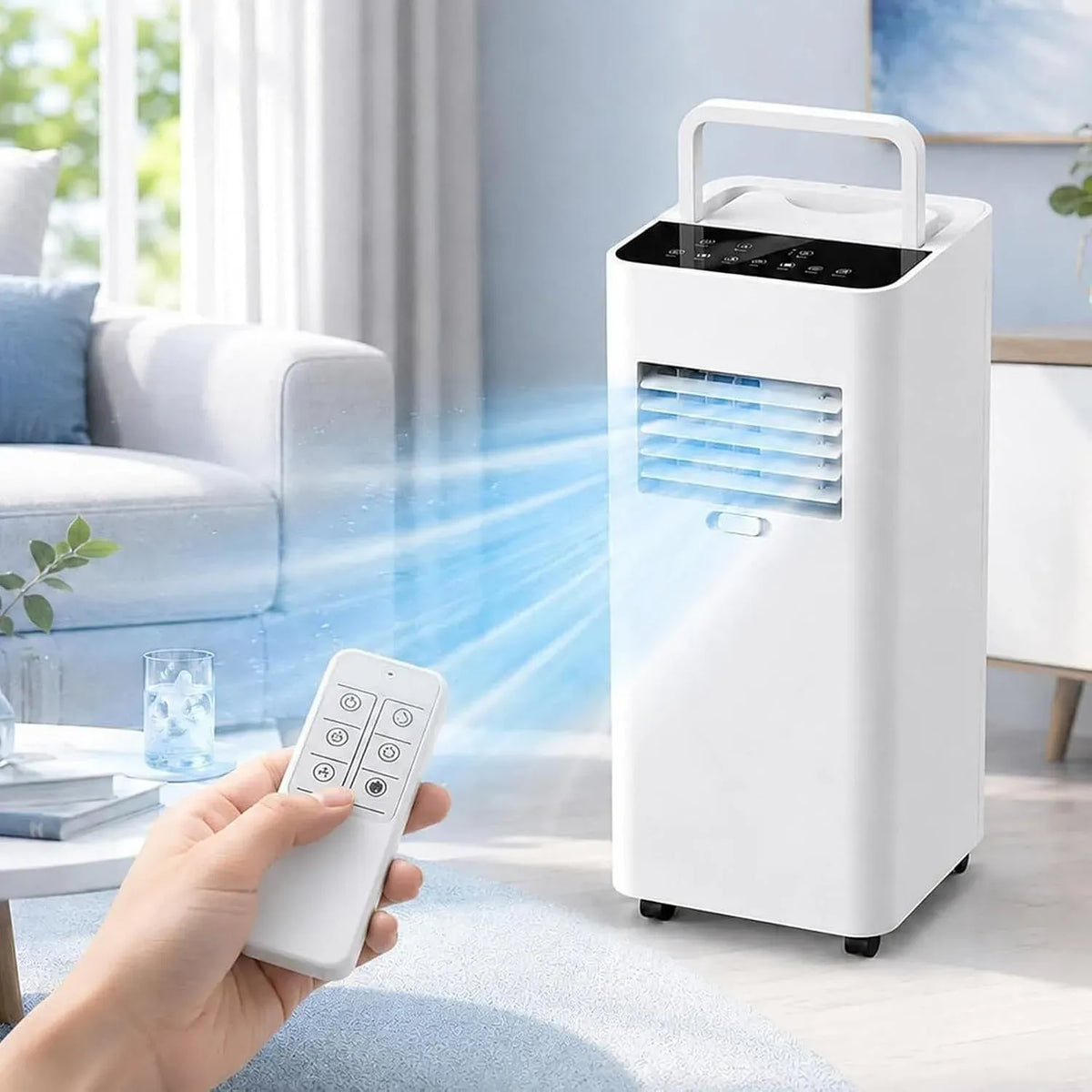 Condizionatore, portatile, climatizzatore, Condizionatore Portatile 5000 BTU Smart AC Mobile