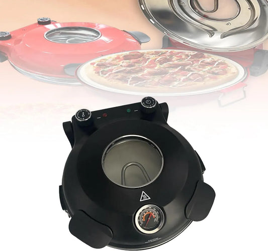 Forno elettrico per pizza, 1200 W, portatile, timer