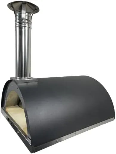 Forno elettrico per pizza, esterno, acciaio inox, Pirometro 500 Gradi E Porta Fuoco, Alfonso 2 Pizze antracite, Mattoni Refrattari Biscotto 3 cm