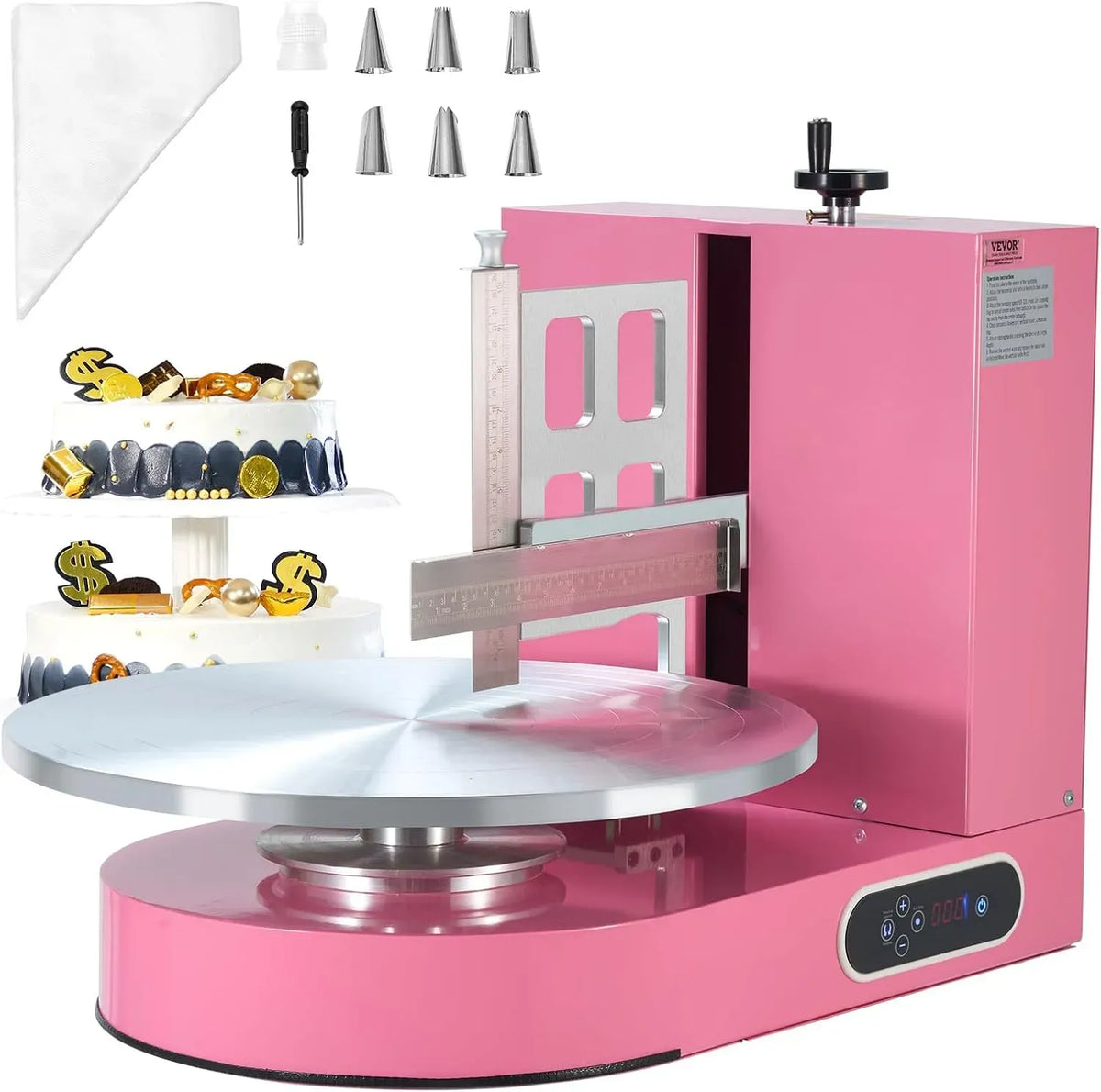 VEVOR Macchina per Decorazione, Macchina per Spalmare, 16 pollici, professionale, per Decorazione Torte