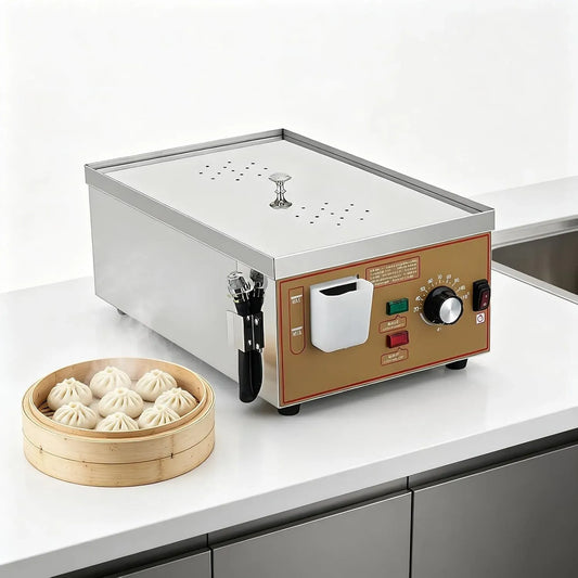 2holes Vaporiera Elettrica per Panini dotato di Allarme di Ebollizione a Secco