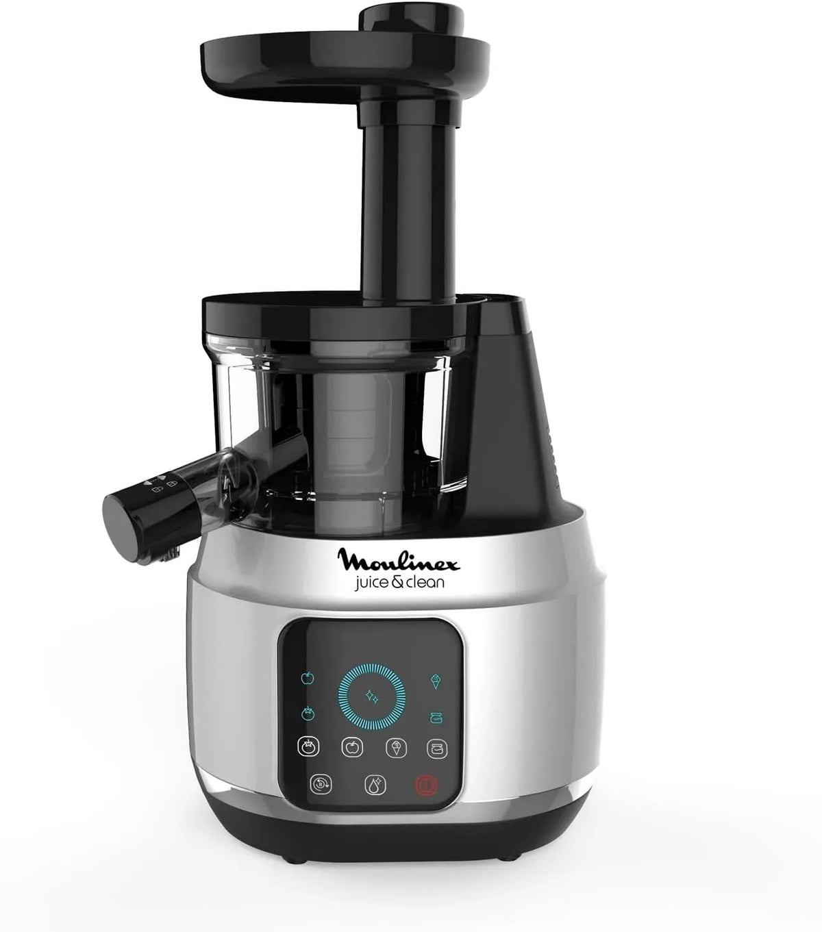 Moulinex ZU420E estrattore di succo e spremiagrumi, 0.8 L, touch, alluminio, per una Pulizia Facile