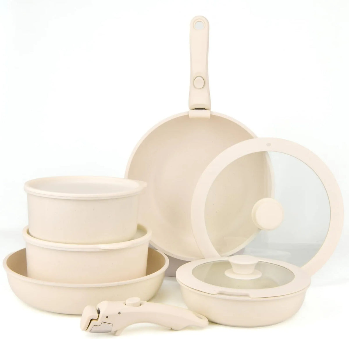 Batteria, rivestimento antiaderente, rimovibile, 11 Pezzi, Cucina Completa, BAVARY