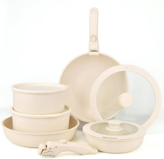 Batteria, rivestimento antiaderente, rimovibile, 11 Pezzi, Cucina Completa, BAVARY