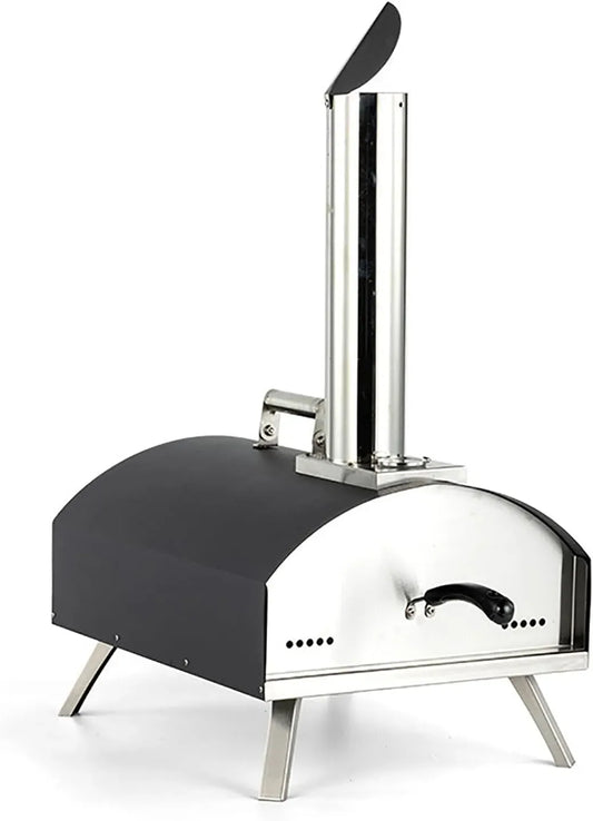 Forno elettrico per pizza, esterno, acciaio inox, Acciaio Inossidabile 304, Forni per Pizza a Pellet, 450 °C, Cottura in 4 Minuti