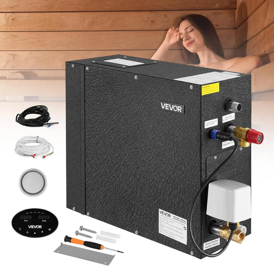 VEVOR Generatore, 7,5 kW, vapore, professionale, nero, per Sauna SPA Domestica